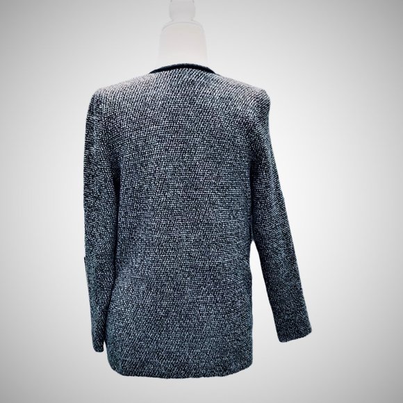 CHARTER CLUB Multi Textured Tweed Cardigan Jacket Size M Petite - Picture 3 of 7